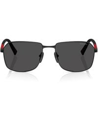Prada Linea Rossa - Metal Rectangle Sunglasses - Lyst