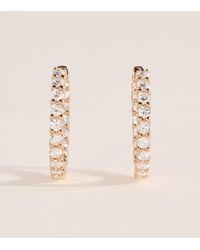 Harrods - Medium And Diamond Hoop Earrings - Lyst