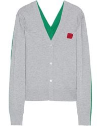 MAX&Co. - Cotton-Cashmere Two-Tone Cardigan - Lyst