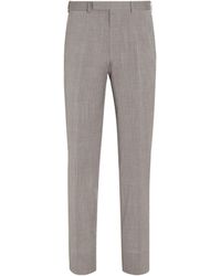 Zegna - Trofeo Wool-blend Tailored Trousers - Lyst