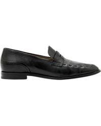 AllSaints - Leather Jules Stitch Loafers - Lyst