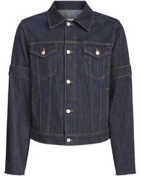 MM6 by Maison Margiela - Flipped Sleeve Denim Jacket - Lyst
