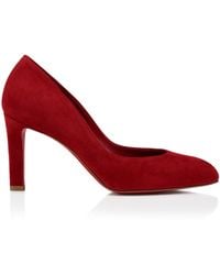 Christian Louboutin - Fannylove 85 Suede Pumps - Lyst