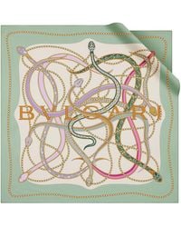 BVLGARI - Silk Serpenti 75 Scarf - Lyst