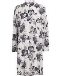 Eskandar - Silk Floral Longline Shirt - Lyst