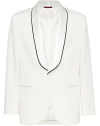 Brunello Cucinelli - Délavé Silk Tuxedo Jacket - Lyst