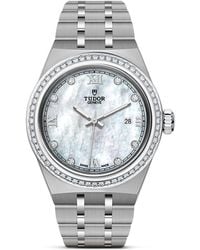 Tudor - Day Date Stainless Steel And Diamond Watch 28mm - Lyst