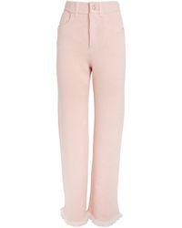Barrie - Cashmere-blend Distressed Trousers - Lyst