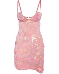 Nensi Dojaka - Sequin-embellished Heartbeat Mini Dress - Lyst