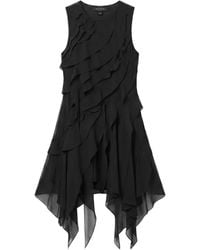 AllSaints - Ruffled Asymmetric Angie Midi Dress - Lyst