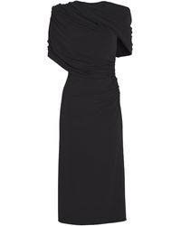 Stella McCartney - Jersey Draped Midi Dress - Lyst