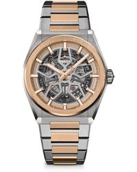 Zenith - Titanium And Rose Gold Defy Classic Watch 41mm - Lyst