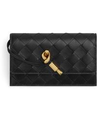 Bottega Veneta - Leather Intrecciato Andiamo Card Holder - Lyst