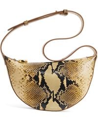 JOSEPH - Leather Snake-Embossed Bean Shoulder Bag - Lyst
