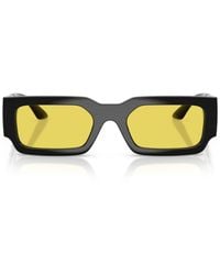 Versace - Greca Maxi Rectangle Sunglasses - Lyst