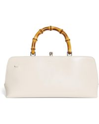 Jil Sander - Small Leather Goji Bamboo Top-Handle Bag - Lyst