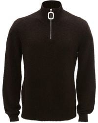 JW Anderson - Cotton-cashmere Half-zip Sweater - Lyst