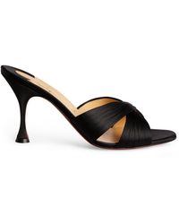 Christian Louboutin - Nicol Is Back Satin Crepe Mules 85 - Lyst