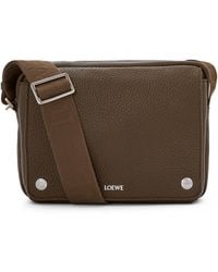 Loewe - Medium Leather Pebble Messenger Bag - Lyst
