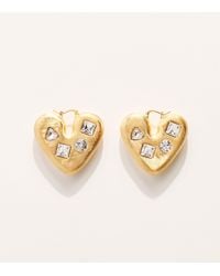 Jacquemus - Crystal-Embellished Heart Earrings - Lyst