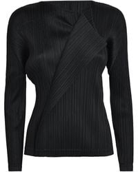 Pleats Please Issey Miyake - Long-Sleeve Light Wave Top - Lyst