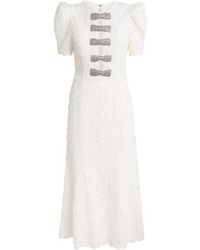 Rebecca Vallance - Bow-Detail Dillon Midi Dress - Lyst