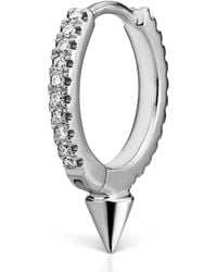 Maria Tash - Single Short Spike Diamond Eternity Hoop Earring - Lyst