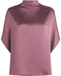 LAPOINTE - Satin Cape Blouse - Lyst