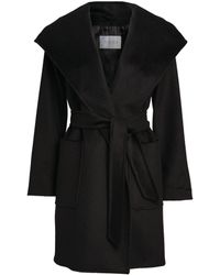 Max Mara Rialto Hooded Coat - Black