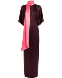 ROKSANDA - Satin Sami Scarf Maxi Dress - Lyst
