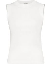 Brunello Cucinelli - Cotton Ribbed Tank Top - Lyst