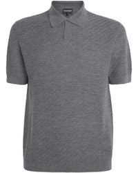 Emporio Armani - Virgin Wool Polo Shirt - Lyst