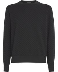 Brioni - Cotton-Silk-Cashmere Trama Weave Sweater - Lyst