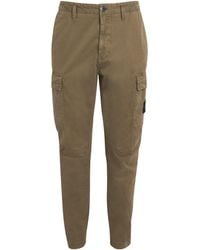 Stone Island - Stretch Organic Cotton Cargo Trousers - Lyst