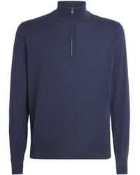 FIORONI CASHMERE - Sea Island Cotton-Cashmere Quarter-Zip Sweater - Lyst
