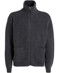 LE17SEPTEMBRE - Merino Wool-Blend Ribbed High-Neck Cardigan - Lyst