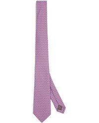 Canali - Silk Geometric Print Tie - Lyst