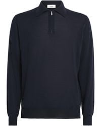 Lardini - Wool-Silk-Cashmere Quarter-Zip Sweater - Lyst