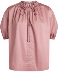 JOSEPH - Cotton Sateen Nador Blouse - Lyst