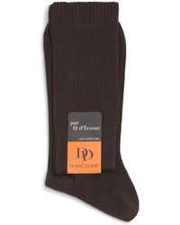 Doré Doré - Mercerised Cotton Ribbed Socks - Lyst