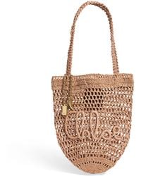 Chloé - Small Raffia Summer Banana Tote Bag - Lyst