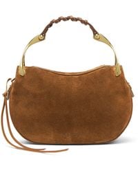 McQueen - Mini Suede Wishbone Top-Handle Bag - Lyst