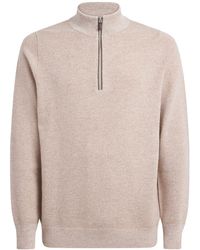 N.Peal Cashmere - Cashmere Quarter-Zip Temple Sweater - Lyst