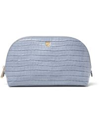 Aspinal of London - Small Leather Croc-Embossed Cosmetic Case - Lyst