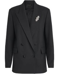Maje - Double-Breasted Brooch Blazer - Lyst