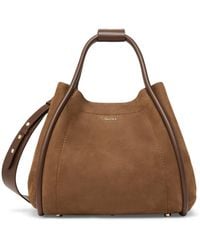 Max Mara - Small Nubuck Leather Marine Top-Handle Bag - Lyst