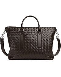 Bottega Veneta - Leather Intrecciato Briefcase - Lyst