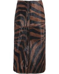 Jonathan Simkhai - Calf Hair Tobiana Midi Skirt - Lyst