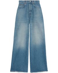 Gucci - Horsebit-detail Wide-leg Jeans - Lyst