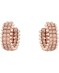 Cartier - Rose Gold And Diamond Clash De Earrings - Lyst